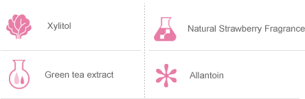 Xylitol / Green tea extract / Natural Strawberry Fragrance / Allantoin